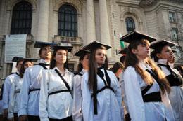 Students at Sofia University have joined protests over Bulgaria's plans to cut research and education funds.