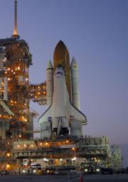 Discovery is already in position for its launch from NASA's Kennedy Space Center.