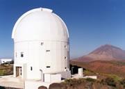 The optical ground-station on Tenerife received the quantum signal from 144km away
