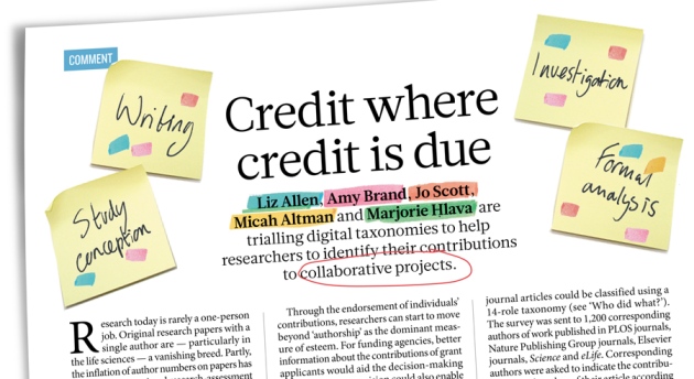 Publishing: Credit where credit is due : Nature News & Comment